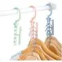 10pcs Random Color Plastic 5 Circle Multilayer Windproof Clothes Hanger Organizer Fixed Holder Storage Racks Buckle Hanger Anti-Slip Home 10pcs Random Color Plastic 5 Circle Multilayer Windproof Clothes Hanger Organizer Fixed Holder Storage Racks Buckle Hanger Anti-Slip Home