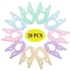 Puchin 20 PCS Travel Hangers Folding Hangers Portable Clothes Hangers Foldable, Non-Slip, Lightweight for Home and Travel