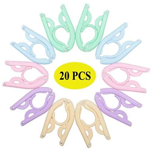 Puchin 20 PCS Travel Hangers Folding Hangers Portable Clothes Hangers Foldable, Non-Slip, Lightweight for Home and Travel Puchin 20 PCS Travel Hangers Folding Hangers Portable Clothes Hangers Foldable, Non-Slip, Lightweight for Home and Travel