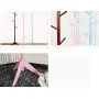 JAD@ Real Wood Rotating Floor Coat Rack Hanging Clothes Hangers Modern Minimalist Bedroom Porch Paint Rack (Color : Pink)