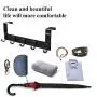 Rongyuxuan Over The Door Hook Hanger, 2 Pack Aluminum Heavy Duty Organizer for Coat Clothes Towel Bag Robe -5 Hooks,Wall Mount Tool Holder for Home Storage Organizer