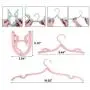 8Pcs Travel Clothes Hangers Magic Portable Glamorous Plastic Folding Coat Hanger with Anti-Slip Grooves for Scarves Suits Trousers Pants Shirts Socks Underwear Outdoor Camping Hiking