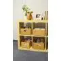 MobileVision Bamboo Storage Box, 9”x12”x 6”, Durable Bin w/Handles, Stackable - for Toys Bedding Clothes Baby Essentials Arts & Crafts Closet & Office Shelf
