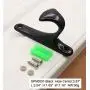 KFZ Black Coat Hook Hat Hook Clothes Hook,Bath Towel Hook,HAO-SPN0001 Zinc Alloy Hanger (1 Pack, SPN0001-Black)