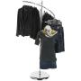 Displays2go Spiral Clothes Rack, Steel with Chrome Finish