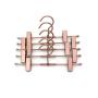 Koobay 20Pack 30CM Rose Gold Clothes Hangers with 2 Adjustable Clips Pants Hangers