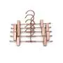 Koobay 20Pack 30CM Rose Gold Clothes Hangers with 2 Adjustable Clips Pants Hangers