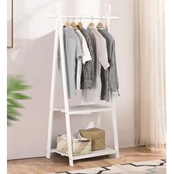 QPSGB Simple Fashion Solid Wood Coat Rack, Floor Hanger Bedroom Creative Clothes Rack, Home Hanger Simple Living Room Wooden Coat Rack (Color : Wood, Size : Double Layer)