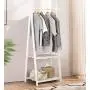 QPSGB Simple Fashion Solid Wood Coat Rack, Floor Hanger Bedroom Creative Clothes Rack, Home Hanger Simple Living Room Wooden Coat Rack (Color : Wood, Size : Double Layer)