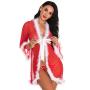 Crotchless Lingerie, Shybuy Women Lingerie Halter Christmas Lace Babydoll Mesh Nightwear V Neck Teddy