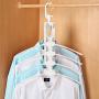 WZP Hanger Magic Multi-Function Hanger Wardrobe Storage Rack Artifact,Home Dormitory Folding Drying Rack More Storage Space/White/As Shown