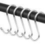 12 Pcs Sturdy S Hooks[3.15inch], Stainless Steel S Shaped Hooks for Hanging Pots Pans Closet Rack Plants,Heavy Duty Hangers Hooks,Sliver