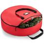 ZOBER Premium Christmas Wreath Storage Bag 36” - Dual Zippered Storage Container & Durable Handles, Protect Artificial Wreaths - Holiday Xmas Bag Made of Tear Proof 600D Oxford - 5 Year Warranty