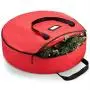 ZOBER Premium Christmas Wreath Storage Bag 36” - Dual Zippered Storage Container & Durable Handles, Protect Artificial Wreaths - Holiday Xmas Bag Made of Tear Proof 600D Oxford - 5 Year Warranty ZOBER Premium Christmas Wreath Storage Bag 36” - Dual Zippered Storage Container & Durable Handles, Protect Artificial Wreaths - Holiday Xmas Bag Made of Tear Proof 600D Oxford - 5 Year Warranty