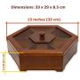 Sectional Tray for Dry Fruits Nuts Snacks with Glass Lid, Humidity proof wooden storage, Candy Box