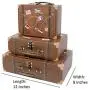 SLPR Paperboard Small Suitcase Boxes (Set of 3) | Travel Theme for Birthday Wedding Decoration | Largest Suitcase is 12” Length x 8” Width x 3.5” Height