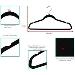 Excellent 150 PC Velvet Hangers Clothes Premium 150 Heavy Duty Non Slip Black