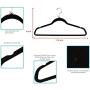 Excellent 50 PC Velvet Hangers Clothes Premium 150 Heavy Duty Non Slip Black