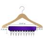 ShineMe Cap Organizer Hanger, 4 Pack Hat Organizer, 10 Baseball Cap Holder, 10 Clips Stainless Steel, Folding Clothes Hangers Foldable Clothes Drying Rack for Travel (Purple)