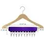 ShineMe Cap Organizer Hanger, 4 Pack Hat Organizer, 10 Baseball Cap Holder, 10 Clips Stainless Steel, Folding Clothes Hangers Foldable Clothes Drying Rack for Travel (Purple)