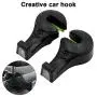 2PCS LED Light Hook Car Interior Back Seat Hidden Hook Headrest Items Hanger