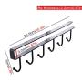 JD Million shop Kitchen Storage Rack Cupboard Hanging Coffee Cup Organizer Closet Clothes Shelf Hanger Wardrobe Glass Mug Holder with 6 Hooks