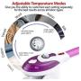 Funamily Handheld Portable Steam Iron with Temperature Control, Garment Steamer Removes Wrinkles for Clothing with Fast Heat,Fabric Steam Brush for Home and Travel(Purple)