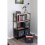 Internets Best Collapsible File Storage Organizer - Decorative Linen Filing & Storage Office Boxes - Letter/Legal - Charcoal - 4 Pack
