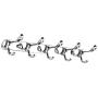 LOVIVER Stainless Steel 3/4/5/6-Hook Wall Hanger Coat Hat Clothes Holder Bedroom Rack - Metal, 45x4cm