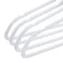 50 Quality Plastic Non Velvet Non-Flocked Thin Compact Hangers White Swivel Hook- (50)