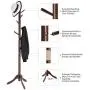 VASAGLE Coat Rack Free Standing, Wooden Hall Tree Coat Hat Tree Coat Hanger Holder Enterway with Solid Rubberwood Base for Coat, Hat, Clothes, Scarves, Handbags,Umbrella, Dark Walnut URCR01WN VASAGLE Coat Rack Free Standing, Wooden Hall Tree Coat Hat Tree Coat Hanger Holder Enterway with Solid Rubberwood Base for Coat, Hat, Clothes, Scarves, Handbags,Umbrella, Dark Walnut URCR01WN