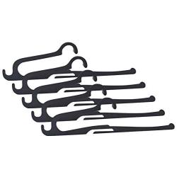 ZHONGLI 5PCS Hurdle Clothes Hangers Portable Closet Organizer Coat Hanger Rack Room Space Saving Magic Curve Rack for Pants Ties Clothes