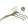 International Innovations Durable Natural Finish Wooden Clothes Hangers with Soft Non-Slip Strips Boxes of 100 100 Piece