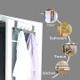 Dseap Over The Door Hook Hanger, Over The Door Towel Rack, for Coat Clothes Hat Towel Bathroom, Brushed Nickel