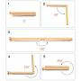 Wall Mounted Clothes Drying Rack, Aluminum Alloy Collapsible Retractable Clothes Hanger Rack for Laundry, on Balcony Or Bathroom Indoor,Silver,B