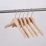 Cocomaya 12.6 Inch Unfinished Natural Wooden Kids Baby Children Toddler Hanger Coats Clothes Dress Shirts Hanger with 360 Swivel Hook, Pack of 10