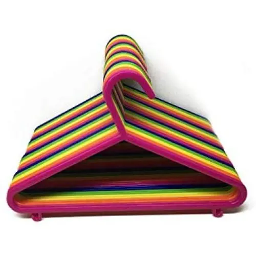 Set of 40 Plastic Children Hanger Assorted Colors, Hot Pink, Orange,Green,White, 11" Wide Kids Hangers Set of 40 Plastic Children Hanger Assorted Colors, Hot Pink, Orange,Green,White, 11" Wide Kids Hangers
