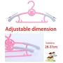 10pcs Random Color Adjustable Clothes Hanger Rack Plastic Towel Display Hanger for Baby Adults Children Kids Clothing Drying Rack Hanging