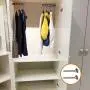omlopp Folding Wall Mounted Clothes Hanger Clothes Hook with Swing Arm Holder Closet Storage Organizer 2 Pack