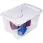 Sterilite 19148006 48 Quart Clear Hinged Lid Storage Boxes Tote with See Through Base (12 Pack) Sterilite 19148006 48 Quart Clear Hinged Lid Storage Boxes Tote with See Through Base (12 Pack)