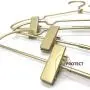 KOOBAY 30PS Golden Metal 16.5(42cm) Clothes Clips Hanger Adult Coat Hanger Display and Storage