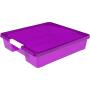 Storex Classroom Student Project Box, 12 x 12 Inches, Assorted Tints, 5-Pack (63202U05C)