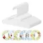 Minnebaby 30 Pack Childrens Tubular Hangers, Heavy Duty White Plastic Hangers with 6 Pcs Baby Closet Dividers for Kids and Baby Clothes
