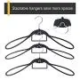 VISMOORE Portable Suit Hanger for Travel Luxury Design with Tie Holder and Reinforce Rotatable Hanger Wings Free Swivel to Different Shoulder Widths, Space Saving Clothes Hangers (Black, Suit&Tie) VISMOORE Portable Suit Hanger for Travel Luxury Design with Tie Holder and Reinforce Rotatable Hanger Wings Free Swivel to Different Shoulder Widths, Space Saving Clothes Hangers (Black, Suit&Tie)