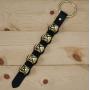 Gold Arctic Sleigh Bell Leather Strap Hanger Door Chimes / Dog Potty Training_FREE SHIPPING
