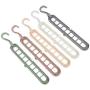 10pcs Random Color Creative 3D Space Saving Hanger Magic Clothes Hanger with Hook Closet Organizer Decoration