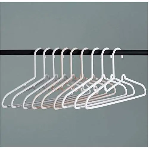 10pcs Random Color Home Drying Hanger,Anti-Slip Clothing Hanger Racks White Windproof Dress Clothes Hangers Closet