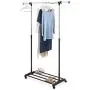 Whitmor Deluxe Adjustable Garment Rack - Rolling Clothes Organizer - Black and Chrome Whitmor Deluxe Adjustable Garment Rack - Rolling Clothes Organizer - Black and Chrome