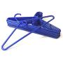 THE UM24 Set of 9 Heavy Duty Tubular Hangers Blue Jumbo Plastic Closet Organization Adult Coat Suit Cloth Hanger