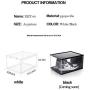 IRONLAND Stackable Shoe Organizer Clear Plastic 3 Pack Shoe Boxes for Display Shoes Sneakers